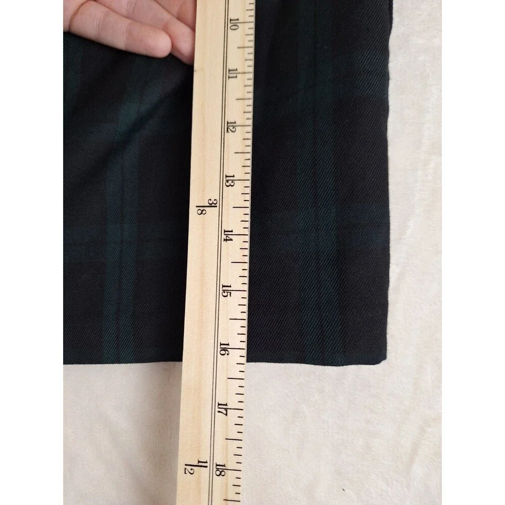 Gap Skirt Womens 18 Y2K 90s Plaid Mini Retro Schoolgirl Lined Black Green NWT